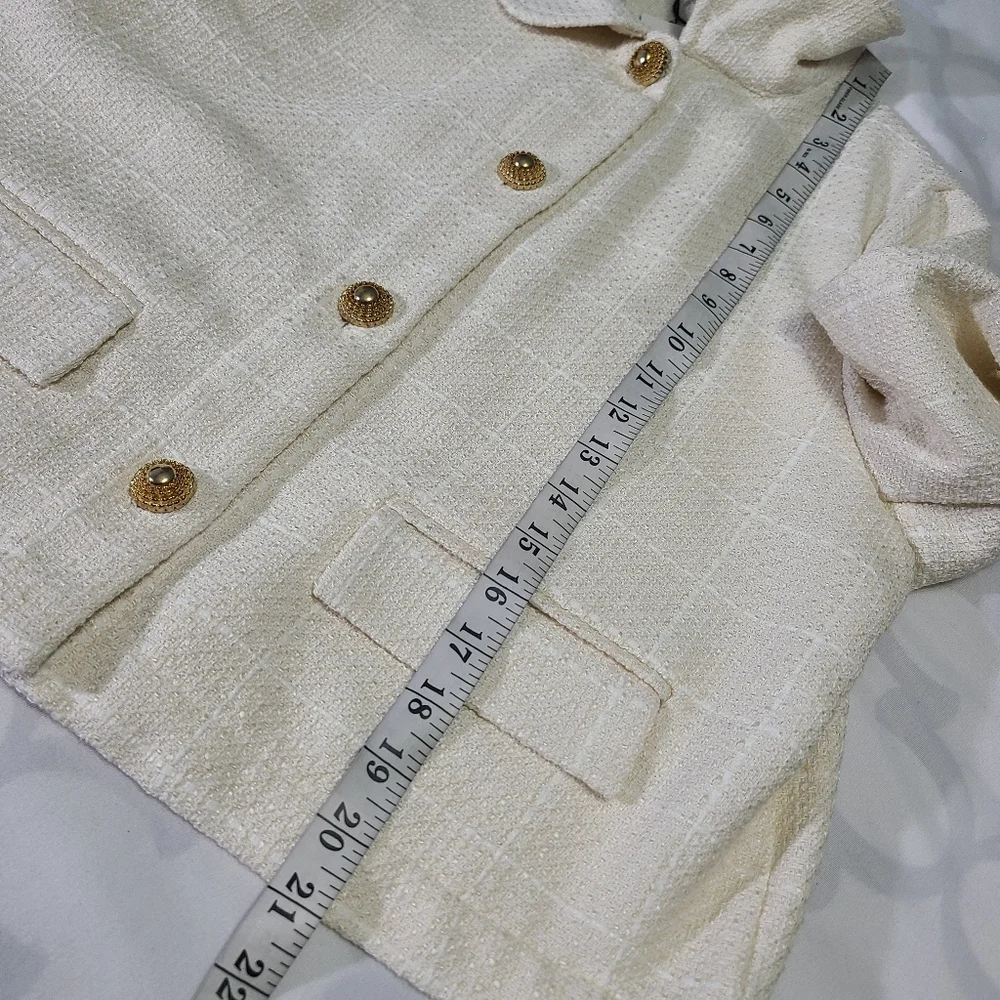 Zara 2‎ Piece Matching Set Textured Jacket and Skort NWT Size Med